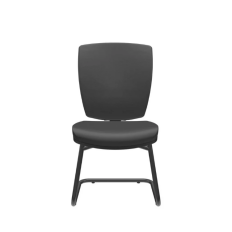 Altrix Aproximação Espaldar Alto / Encosto Fixo Base / estrutura / Pintura preta / Sem braços